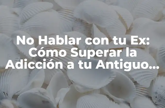 No Hablar con Tu Ex: Cómo Superar la Adicción a Tu Antiguo Amor