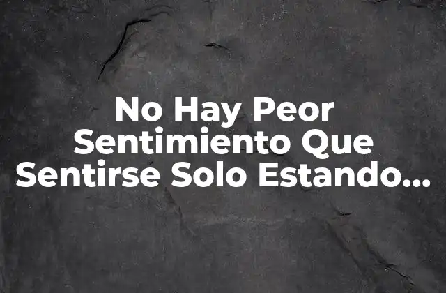 ¿Qué es la Soledad en la Multitud?