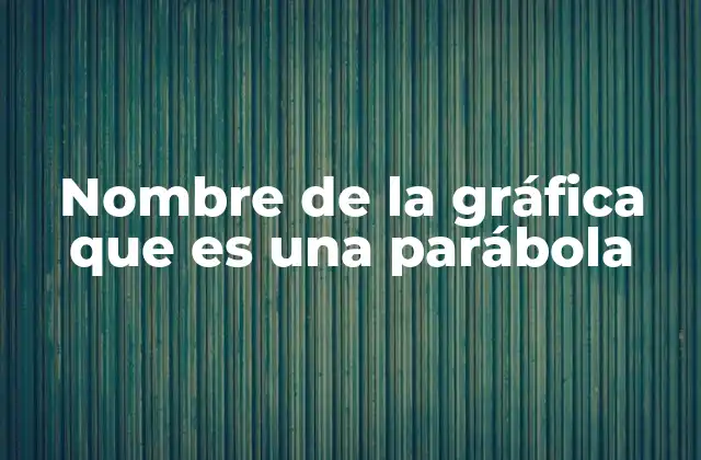 Nombre de la Gráfica que es una Parábola