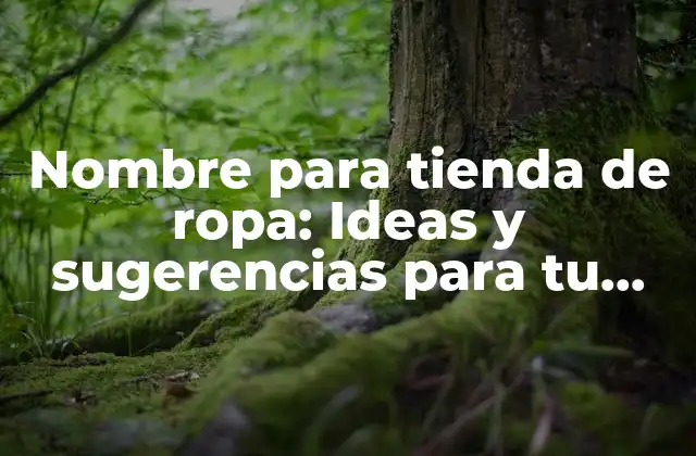 Nombre para Tienda de Ropa: Ideas y Sugerencias para Tu Marca