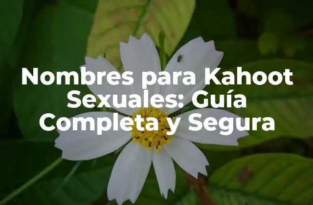 Nombres para Kahoot Sexuales: Guía Completa y Segura