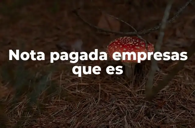 El papel de las notas pagadas en las finanzas corporativas