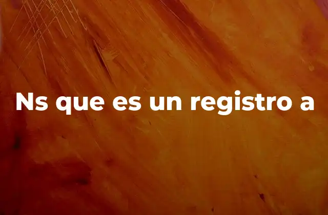 Ns que es un Registro a