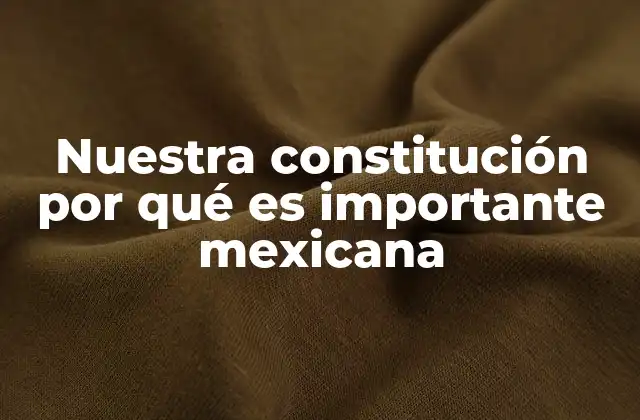 El papel de la Constitución en la organización del Estado mexicano
