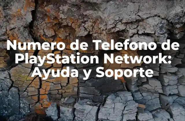 Numero de Telefono de Playstation Network: Ayuda y Soporte