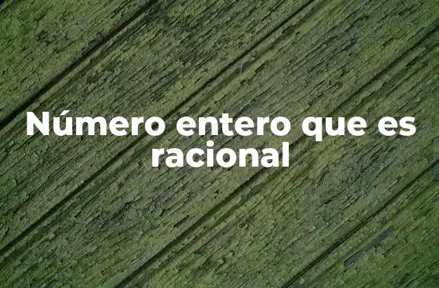 La relación entre números enteros y números racionales