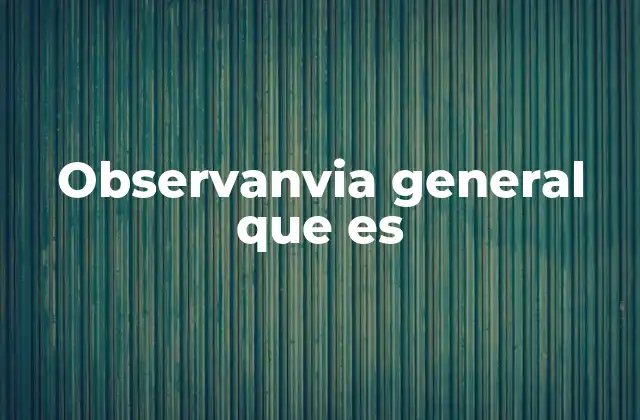 Observanvia General que es