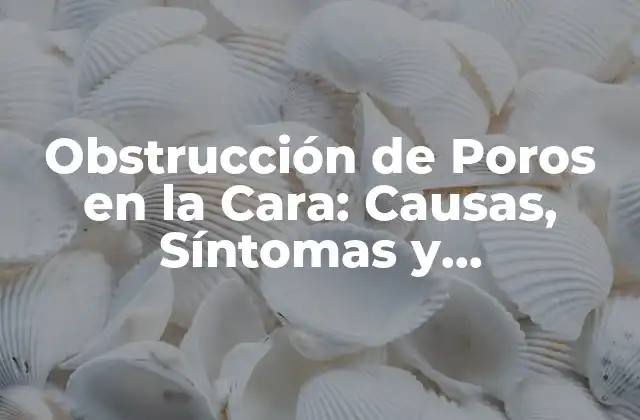 Obstrucción de Poros en la Cara: Causas, Síntomas y Tratamientos