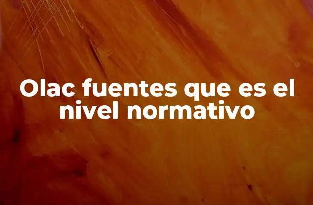 Olac Fuentes que es el Nivel Normativo