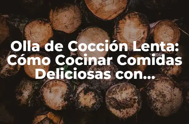Olla de Cocción Lenta: Cómo Cocinar Comidas Deliciosas con Facilidad