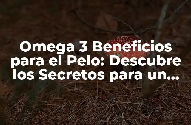 Omega 3 Beneficios para el Pelo: Descubre los Secretos para un Pelo Saludable