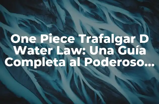 One Piece Trafalgar D Water Law: una Guía Completa Al Poderoso Pirata