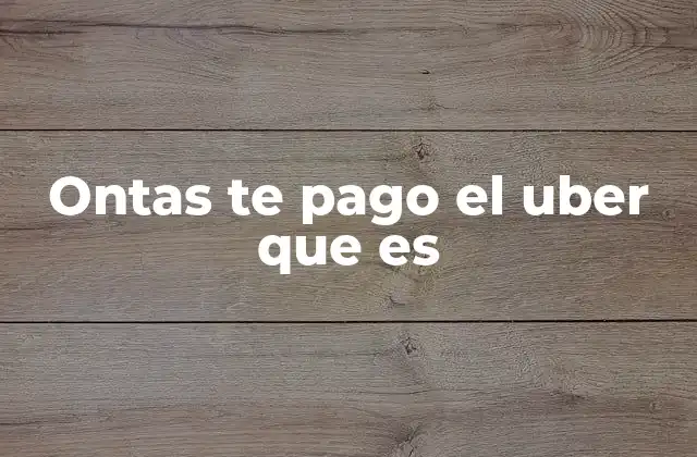 Ontas Te Pago el Uber que es