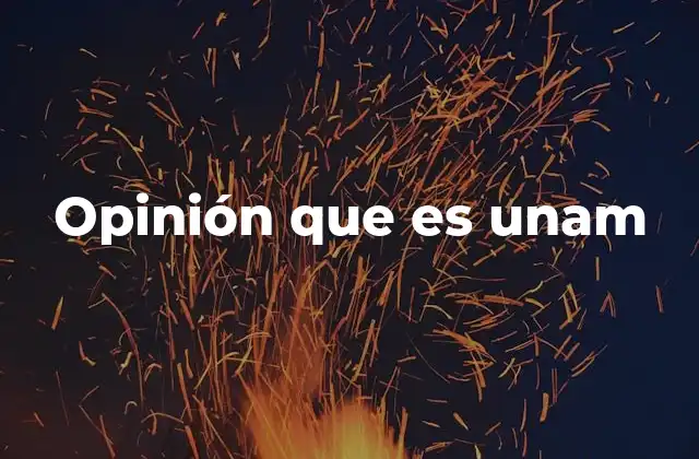 Opinión que es Unam
