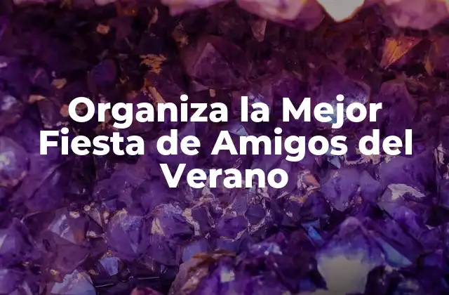 Organiza la Mejor Fiesta de Amigos Del Verano