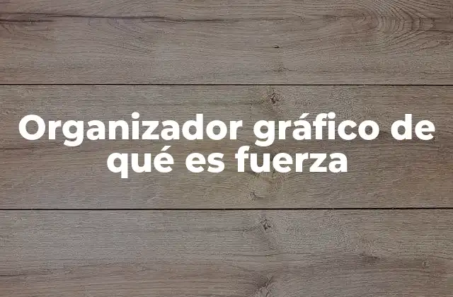 Organizador Gráfico de Qué es Fuerza