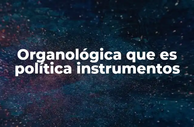 Organológica que es Política Instrumentos