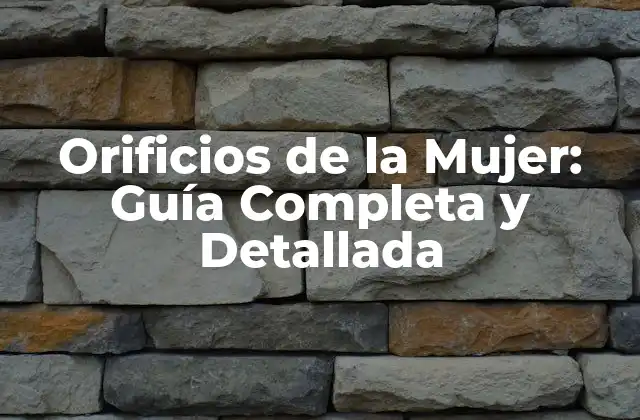 Anatomía de los Orificios de la Mujer