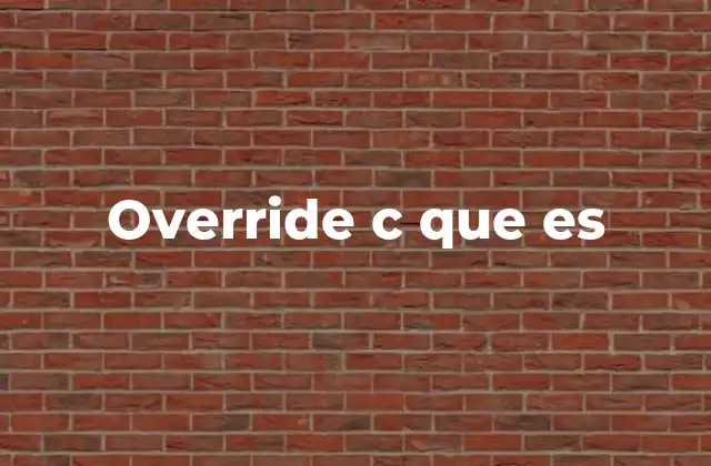 Override C que es