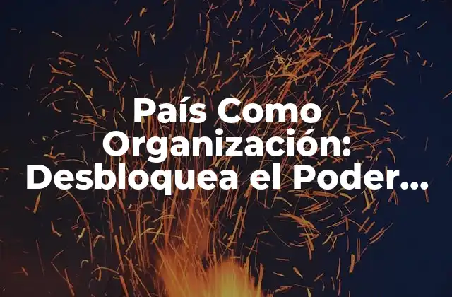 País como Organización: Desbloquea el Poder de la Estructura Organizativa