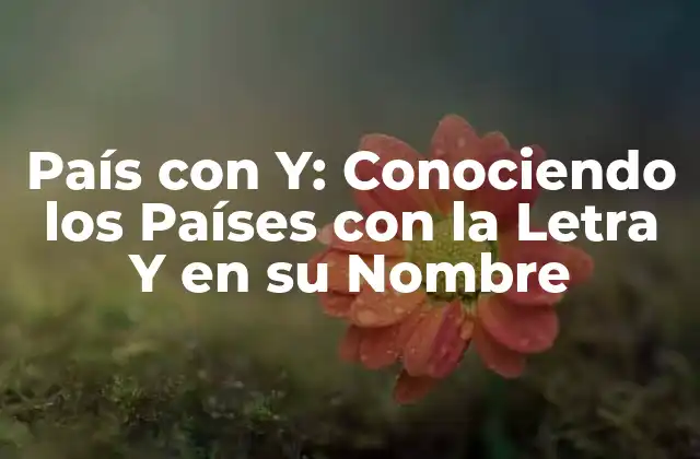 País con Y: Conociendo los Países con la Letra y en Su Nombre