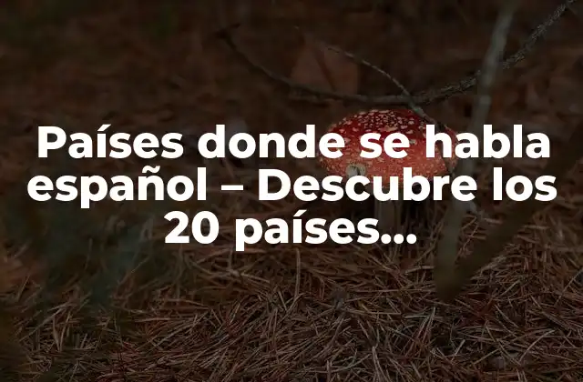 Países Donde Se Habla Español – Descubre los 20 Países Hispanohablantes