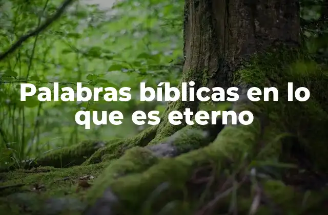 Palabras Bíblicas en Lo que es Eterno