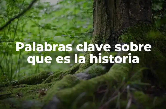 Palabras Clave sobre que es la Historia