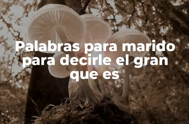Palabras para Marido para Decirle el Gran que es