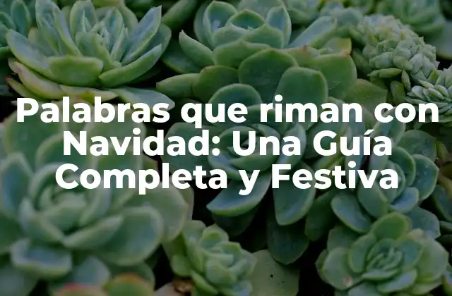 Palabras que Riman con Navidad: una Guía Completa y Festiva