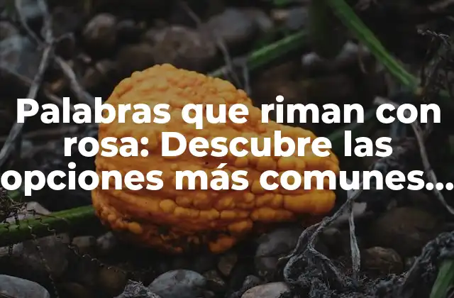 Palabras que Riman con Rosa: Descubre las Opciones Más Comunes y Creativas 2 ¿Por qué las rimas son importantes en la literatura?