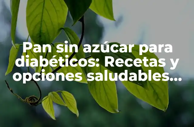 Pan sin Azúcar para Diabéticos: Recetas y Opciones Saludables para Controlar el Azúcar en Sangre