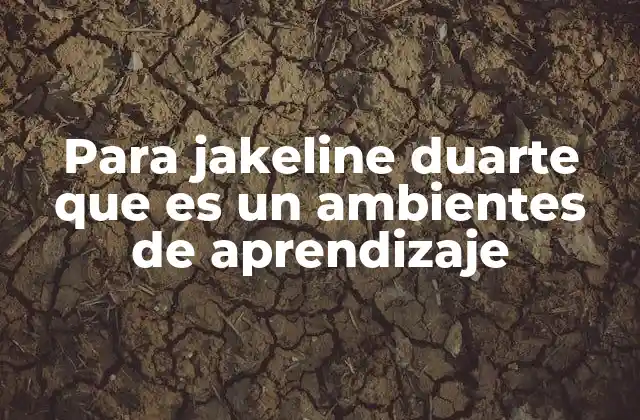 Características de un ambiente de aprendizaje efectivo según Jakeline Duarte