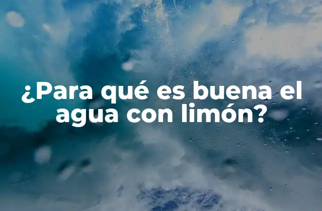 ¿Ayuda el agua con limón a perder peso?