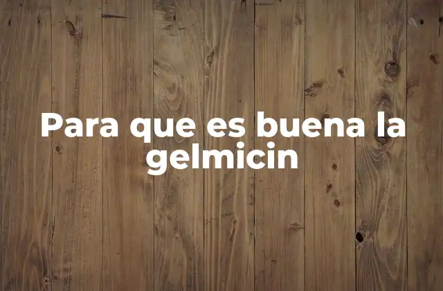 ¿Cómo actúa la gelmicin en el cuerpo?