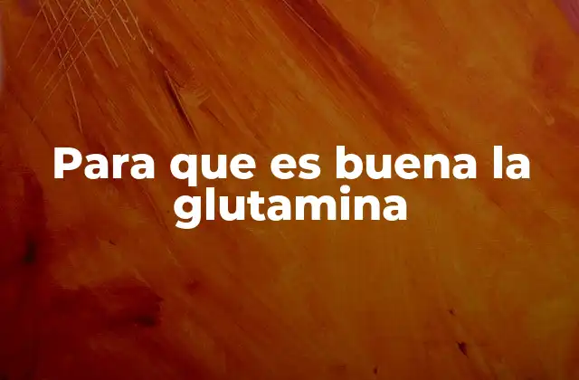 La importancia de la glutamina en el cuerpo humano