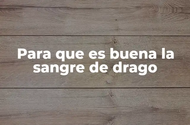 Para que es Buena la Sangre de Drago 2 Origen y uso ancestral de la resina de drago
