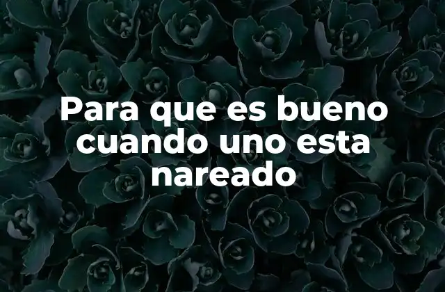 Para que es Bueno Cuando Uno Esta Nareado