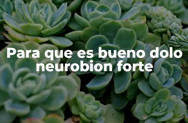 Para que es Bueno Dolo Neurobion Forte