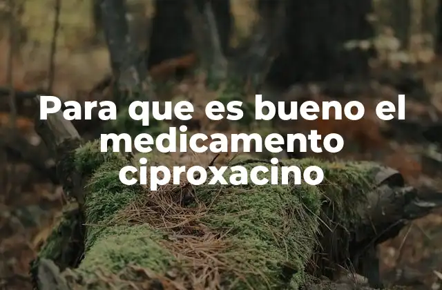 Para que es Bueno el Medicamento Ciproxacino