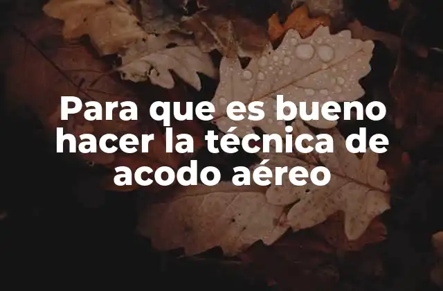 Para que es Bueno Hacer la Técnica de Acodo Aéreo