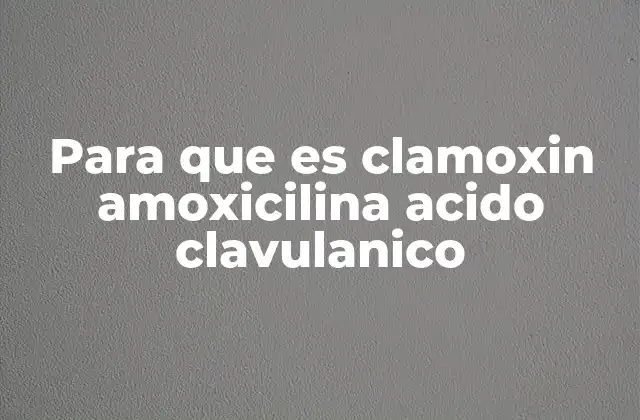 Para que es Clamoxin Amoxicilina Acido Clavulanico 2 La combinación perfecta: amoxicilina y ácido clavulánico