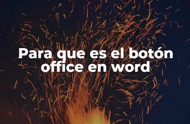 Para que es el Botón Office en Word