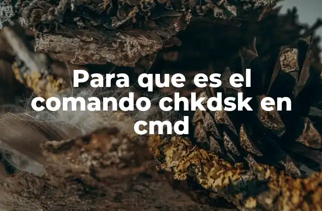 Para que es el Comando Chkdsk en Cmd