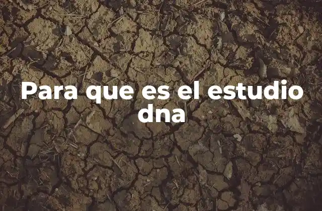 Para que es el Estudio Dna