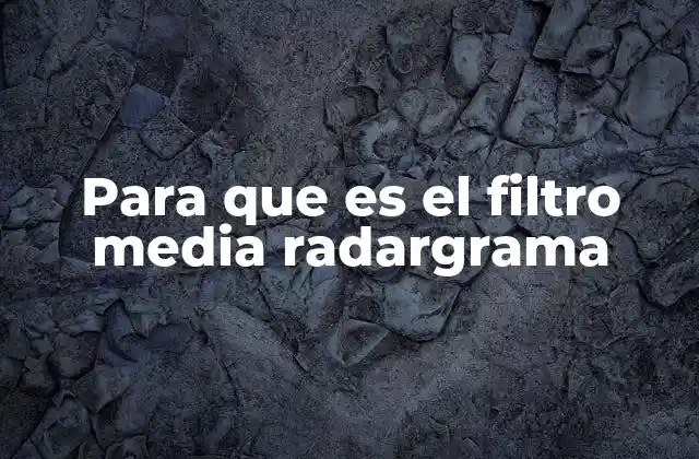 Para que es el Filtro Media Radargrama