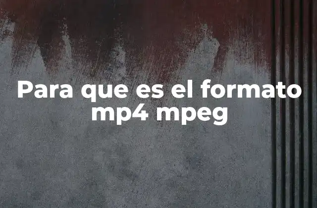 Para que es el Formato Mp4 Mpeg 2 Características técnicas del formato MP4
