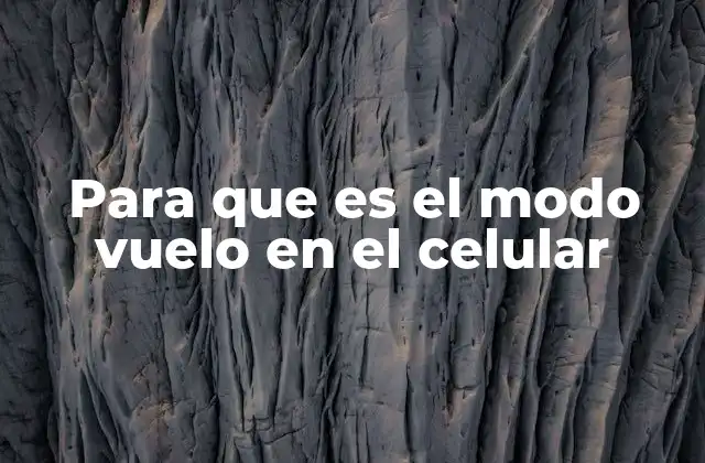 Para que es el Modo Vuelo en el Celular