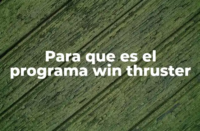 Para que es el Programa Win Thruster 2 Cómo Win Thruster se diferencia de otros programas de mantenimiento del registro
