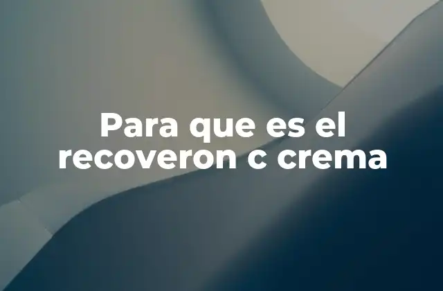 Para que es el Recoveron C Crema